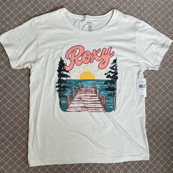 Roxy Women's Lake Side Boyfriend Tee NWT - Picture 2 of 2